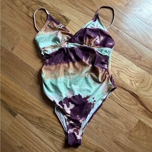 Missguided Maternity Tie-Dye Swimsuit